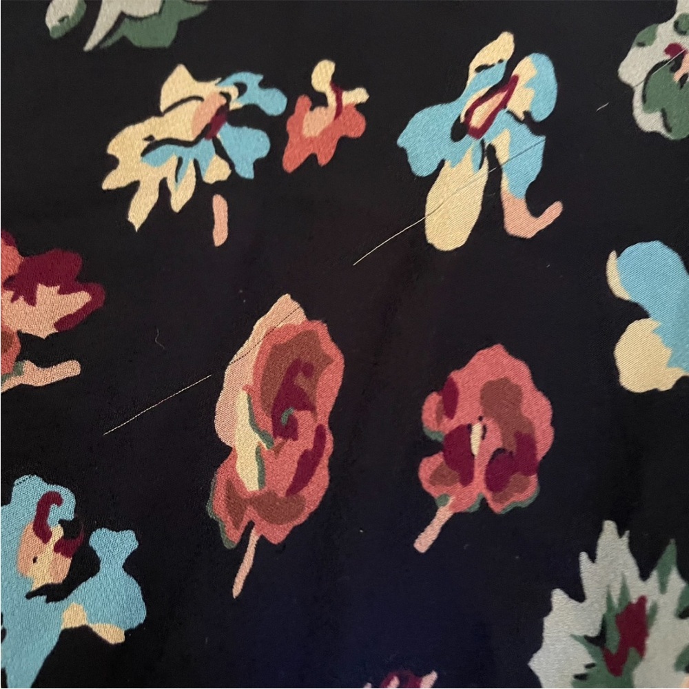 Ralph Lauren Black Floral Midi Dress - Picture 5 of 6